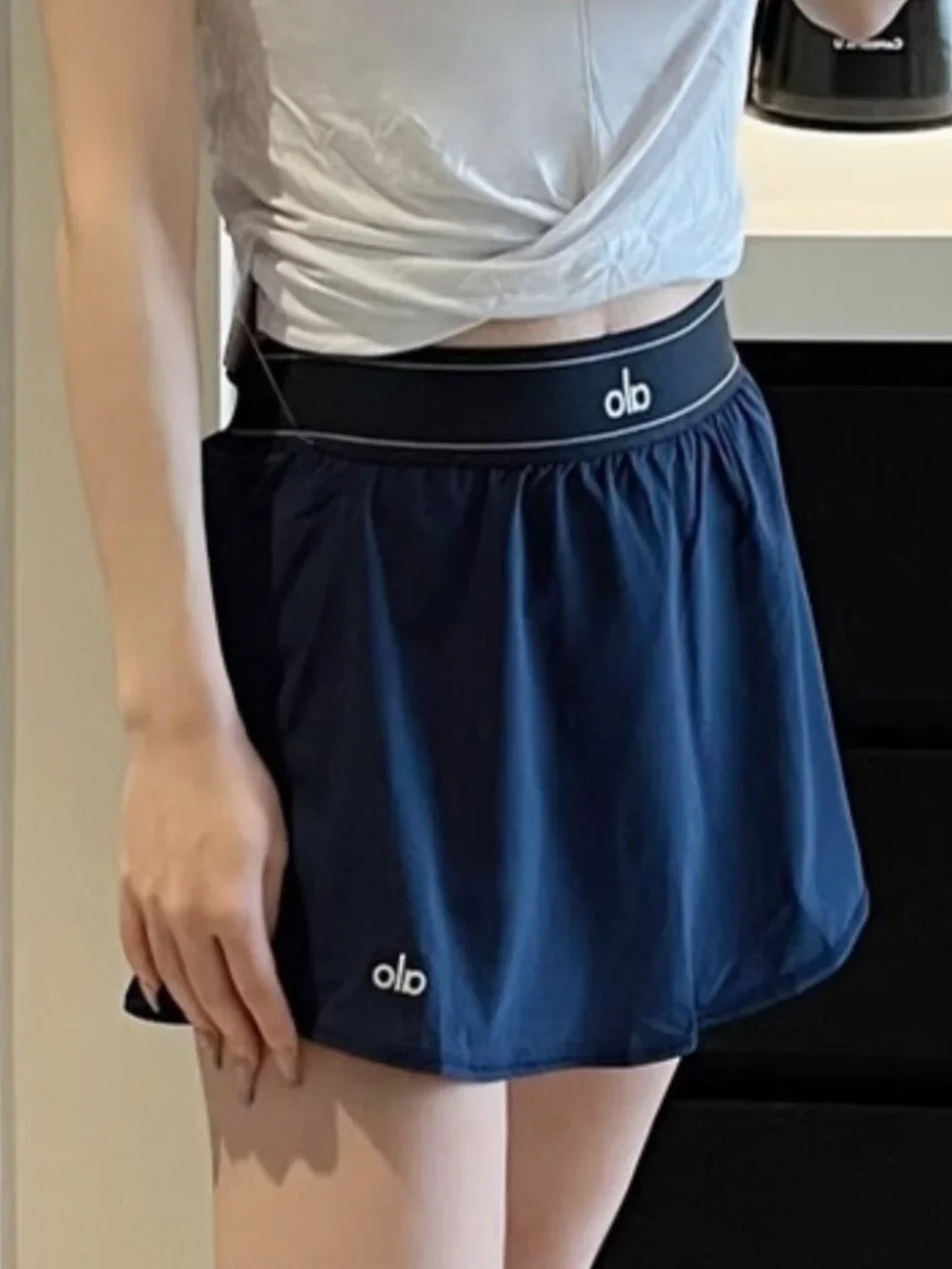 🥎Tennis Inspired Alo Navy Blue Match Point Skirt-Summer Wardrobe Must-Have💦